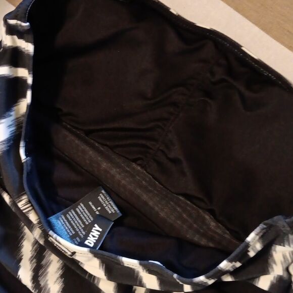 DKNY Black Nylon Spandex One Piece Swimsuit. Strapless. Illusion. - Picture 9 of 12